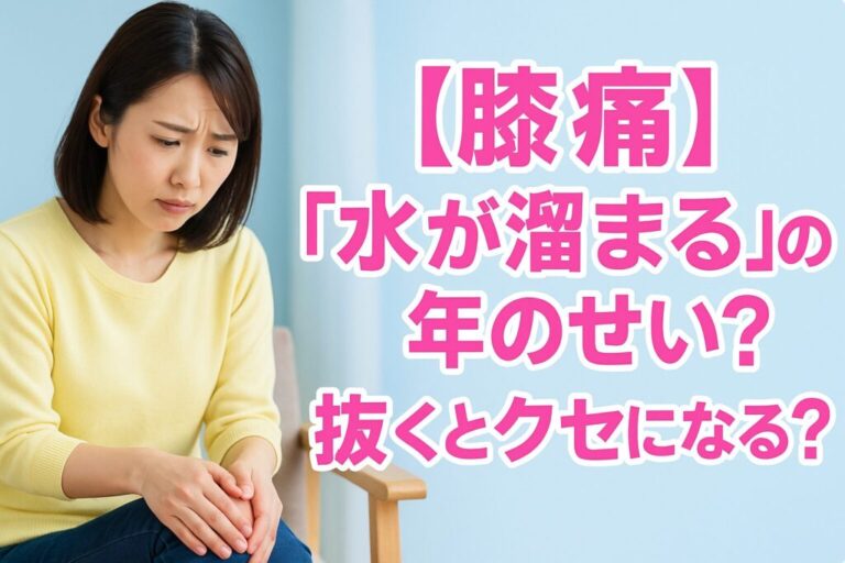 膝の水を抜くとクセになる