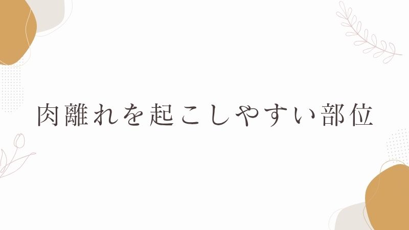 肉離れを起こしやすい部位