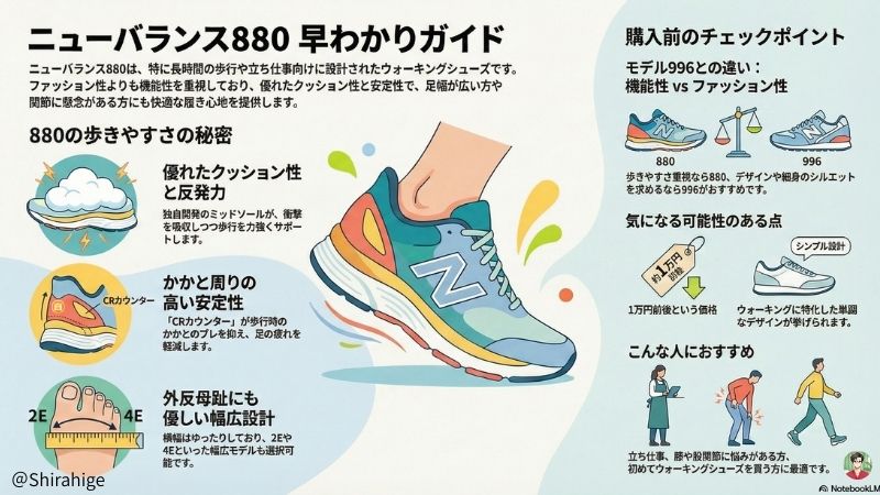 ニューバランス880　立ち仕事