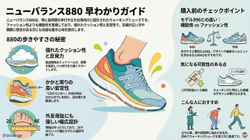 ニューバランス880　立ち仕事