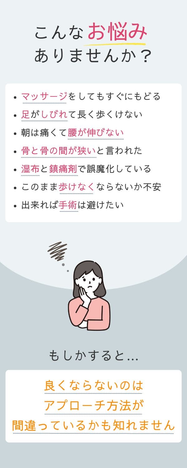 坐骨神経痛　悩み